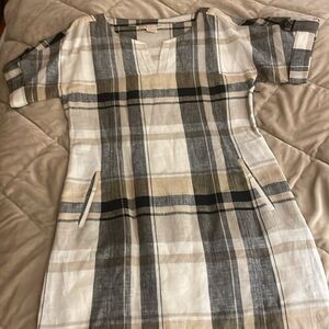 Michael Michael Kors plaid shift dress size m/m